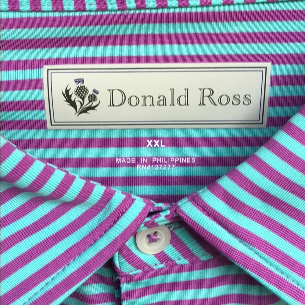 Donald Ross Striped Polo